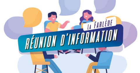 Texte alternatif pour l'accessibilité Texte alternatif : "Illustration pour la réunion d'information de La Farlède, représentant des personnes en discussion autour d'une table."