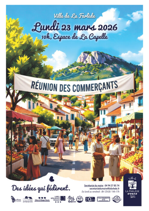 Réunion des commerçants à La Farlède – lundi 23 mars 2026 à 10h